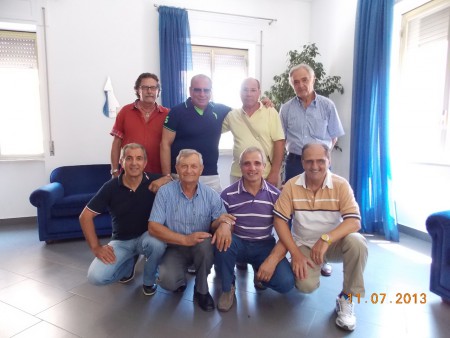 in alto da sn: Sergio FORTE, Enzo DE ROSA, Giuseppe PENNINO, Francesco AMATO. in basso da sn: Pino CASTIGLIA, Antonio STABILE, Michele DI ORIO, Giovanni SALAMINA.